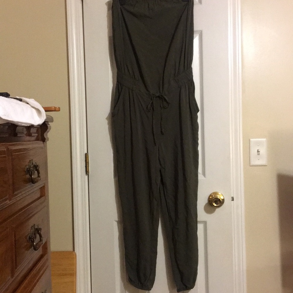 Army Green Strapless Jumper